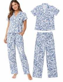 Pijama "S" Chalis Jirafas Azul