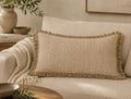 Cojin Comodin Nudos Y Flecos En Contorno Beige Natural