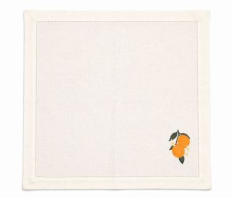 Servilleta De Lino Hemstitch Bordado Limones