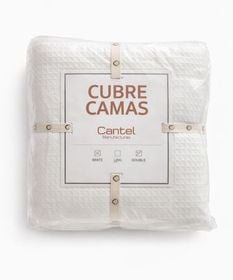 Cubrecama Waffle King Blanco