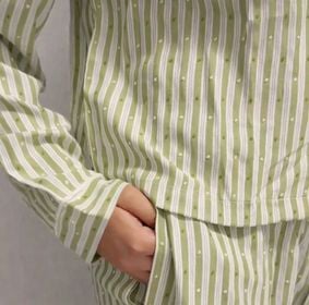 Pijama "M" Chalis Rayas Verdes